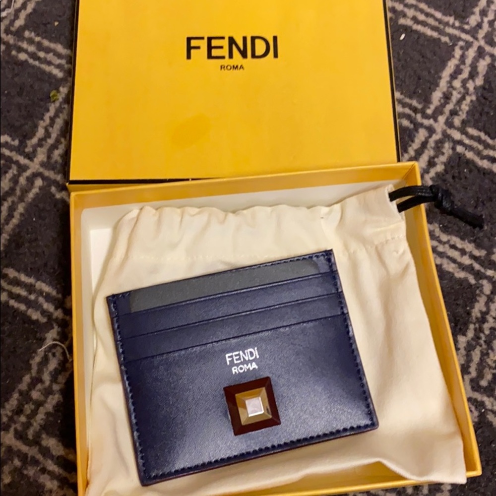 Fendi Blue Card Holder